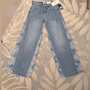 NWT Lucky Brand Laura Ashley Palazzo Jeans 00